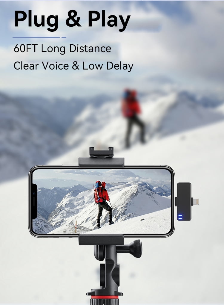 Greatstyler Wireless Microphone for iPhone Video Recording