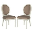 thumbnail image 2 of Safavieh Holloway 19"H French Brasserie Linen Oval Side Chair-Color:Taupe,Finish:Cream,Quantity:Set of 2,Shape:Oval, 2 of 2