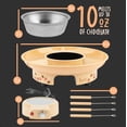 thumbnail image 3 of Juego de fondue eléctrica Kusini: kit para fondue de chocolate de 280 ml (10 oz), control de temperatura, bandeja desmontable, 4 tenedores, ideas de regalo para anfitrionas, set de regalo único para i, 3 of 5