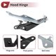 thumbnail image 4 of Juego de bisagras del capó Unique Bargains para Ford Mustang 2015-2017 - Lado derecho de la cubierta del motor Soporte de capó FR3Z16796A Bisagra del capó de hierro duradera 1 pieza, 4 of 7