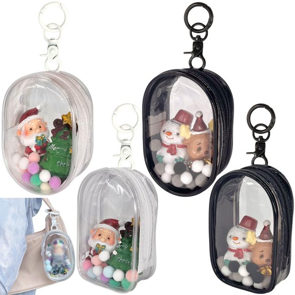 Estuche transparente DBYANAN para minifiguras con llavero