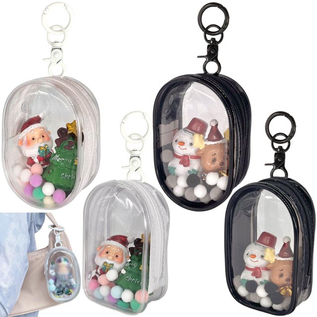 Estuche transparente DBYANAN para minifiguras con llavero