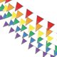 thumbnail image 2 of 50m Multicolor Pennant, Fabric Pennant Garland, Triangle Banner, Banner Flag, Outdoor Pennant 100 Pcs, 2 of 5