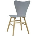 thumbnail image 5 of Modern Contemporary Urban Design Dining Kitchen Room Side Chair, Set of Four, Wood, Grey Gray, 5 of 5