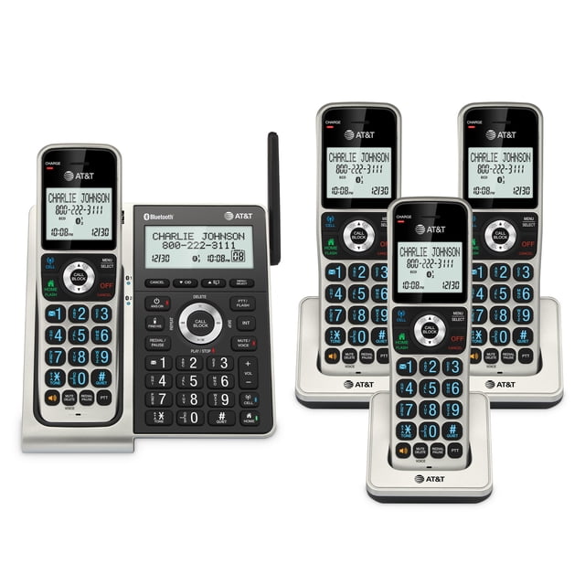 Teléfono residencial inalámbrico AT&T BL3107-4 DECT 6.0 con Bluetooth
