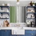 thumbnail image 2 of Sage Green Gray Ombre Kitchen Curtains 63 Inch Length, Vintage Country Wooden Grommet Top Bedroom Living Room Curtains, Light Filtering Cafe Curtain Drapes 2 Panels Set 84''x63'', 2 of 9