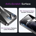 thumbnail image 3 of JETech 3 in 1 Case for iPhone 12 Pro 6.1-Inch, with 2-Pack Screen Protector and 2-Pack Camera Lens Protector, Full Coverage Tempered Glass Film, Shockproof Bumper Phone Cover (Black), 3 of 7