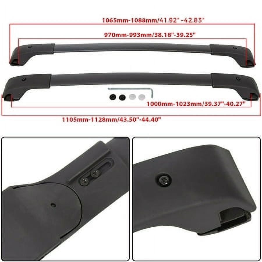 Kojem Roof Rack Cross Bar for 2018-2024 Subaru Crosstrek Aero-Style Adjustable Replace for E361SFL400