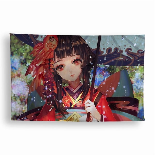 Tapiz decorativo para colgar en la pared Onmyojis Anime, 140 x 80 cm