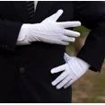 thumbnail image 4 of Guantes Blancos Algodón 10pz Para Escolta, Mesero, Chambelan, 4 of 6