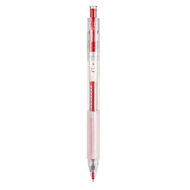 Bolígrafos de tinta líquida de gel con punta extrafina de 0,5 mm y tinta de secado rápido, color rojo