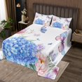 thumbnail image 2 of Erosebridal Vintage Flower Coverlet Set Queen, Blue Bedding Set, Rustic Butterfly Decor 3 Pieces, 2 of 5
