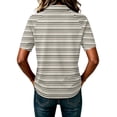 thumbnail image 7 of Garbnen Striped Women's Polo Shirts Raglan Collared Henley Women Short Sleeve Tops Color Block Casual Dressy Business Women's Golf Shirt Khaki M, 7 of 7