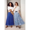 thumbnail image 2 of Jessica London Women's Plus Size Petite Flowing Crinkled Maxi Skirt, 2 of 3