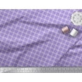 thumbnail image 3 of Soimoi Purple Cotton Poplin Fabric Gingham Check Print Fabric by Yard 56 Inch Wide, 3 of 3