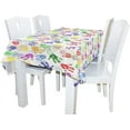 thumbnail image 2 of Coolnut 60"x108" Childish Hands Print Tablecloth, Modern Table Cover for Home Decoration, Spill Proof Cloth Washable for Dinner Picnic, 2 of 6