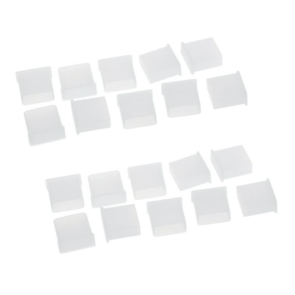 20Pcs Clear Plastic USB Type A Plug Dustproof Plug Stopper Protection Cap,20 x USB port dust plug,clear