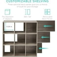 thumbnail image 3 of PINKYA 9-Cube Storage Organizer, 11in Shelf Opening, Bookcase, Display Shelf, Customizable w/ 3 Removable Back Panels - Greige, 3 of 9