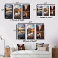 thumbnail image 4 of Designart "Serene Scenes of Lake Champlain II" Vermont Framed Wall Art Set Of 3 - Blue Vermont Frame Canvas Set For Living Room Decor, 4 of 7