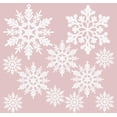 thumbnail image 3 of CoreLiving Snowflake Christmas Ornaments Bulk - White Plastic Hanging Snowflake Decorations for Holiday Winter Christmas Tree Party Supplies, 36 Pack, 3 of 6
