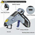 thumbnail image 4 of WORKPRO 3.6V Cordless Hot Glue Gun (Upgrade), Fast Preheating, Smart Power-Off, USB-C Rechargeable Glue Gun, Less-drip Hot Glue Gun Kit with 20 Pcs Premium Mini Glue Sticks for DIY, Crafting and Arts, 4 of 8
