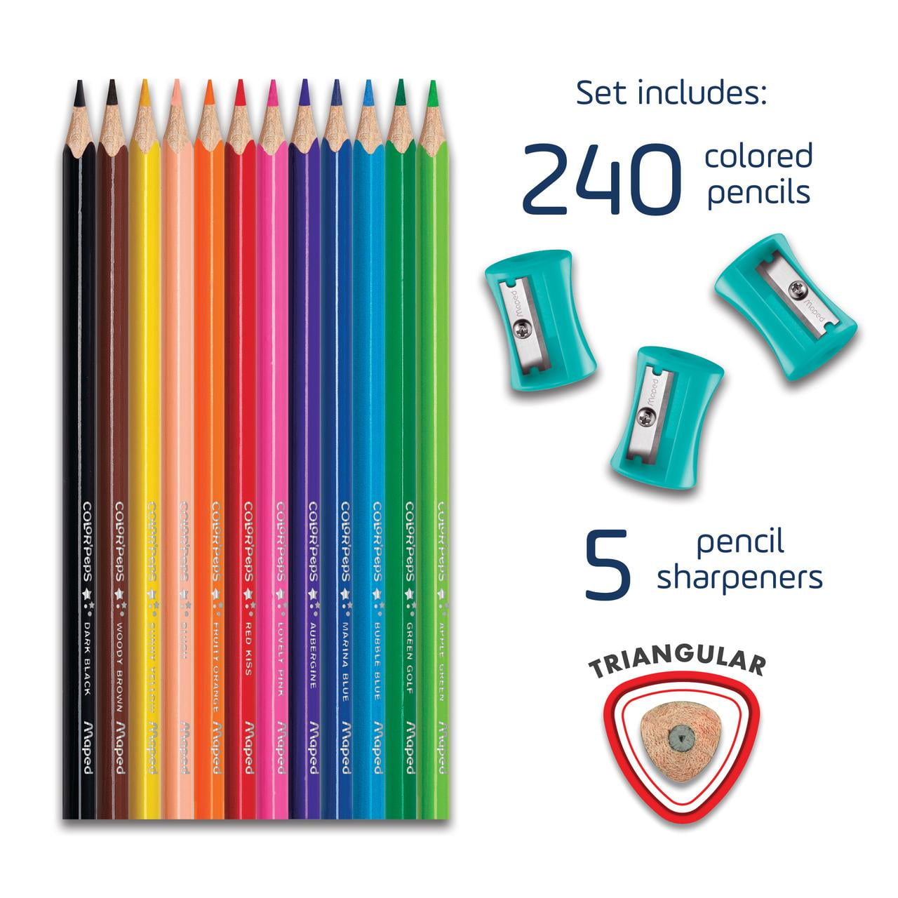 The Teachers' Lounge®  Color'Peps Triangular Colored Pencils
