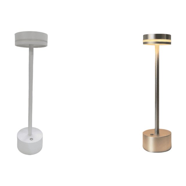 Lámparas Mesa Metal LED Lámpara Noche Moderna Con Carga USB para Del () Blanco