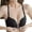 Black, variant on Women's Front Close Seamless Unlined Bra No Underwire Full Coverage Comfort Support T Back Design Plus Size Large Bust