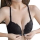 thumbnail image 1 of Gibobby Lencería sexy Sujetador sin de para mujer, sujetador francés con cierre frontal para mujer, espalda en T, talla grande, sujetador sin forro(Negro, 85C), 1 of 5