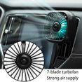 thumbnail image 4 of Mini Ventilador Refrigeración Con Aire para Coche JShteea LED Colorida Ventilador Con Clip USB Negro, 4 of 9