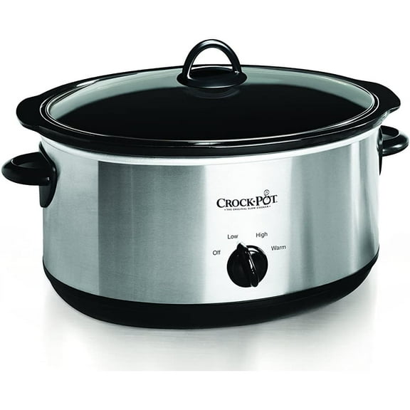 Crock-pot Oval Manual Slow Cooker, 8 quart, Stainless Steel