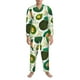 thumbnail image 3 of Balery Green Avocado Pijama para Hombre de Dos Piezas con Manga Larga, Conjunto de Dormir y Descanso Suave con Bolsillos-X-Large, 3 of 7