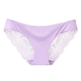 thumbnail image 1 of Gibobby Calzoncillos Talle Bajo Dama Braguitas cintura sin costuras con encaje calado para mujer （Morado， M), 1 of 4