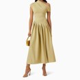 thumbnail image 3 of Vestido plisado con hombros descubiertos para mujer 2024 nuevo estilo de celebridad de cintura alta francesa hermosa europea y americana, 3 of 4