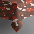 thumbnail image 3 of Red Mushroom White Brown Pattern Rectangle Tablecloth 60"x84",Waterproof Polyester Rectangle Table Cloth, Wipeable Spillproof Polyester Tablecloth for Dining, Camping, Indoor and Outdoor, 3 of 5