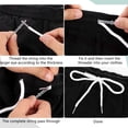 thumbnail image 4 of EKIND 1PCS 51 Inch Long Universal Drawstring Cords Replacement, Suitable for Sweatpants,Shorts,Hoodie String, Simple and Durable (Black Flat Rope, Metal Head), 4 of 7