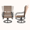 thumbnail image 3 of UDPATIO Patio Swivel Chairs Set of 2, Outdoor Dining Chairs High Back, All Weather Breathable Textilene Outdoor Chairs with Metal Rocking Frame for Lawn Garden Backyard Duck,Brown, 3 of 8