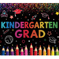 thumbnail image 4 of Colorful Kindergarten Graduation Banner Rainbow Educational Backdrop for Kids School Party Celebration, 4 of 7