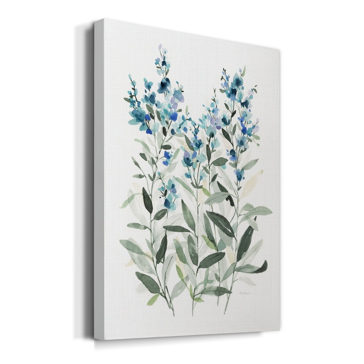 Delicate Blue Botanical II Premium Gallery Wrapped Canvas - Ready to Hang - 18 x 27