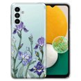 thumbnail image 1 of WIRESTER Transparent Soft Gel TPU Clear Case Slim Protective Cover for Samsung Galaxy A13 5G 6.5" 2021, Irises Flowers, 1 of 1