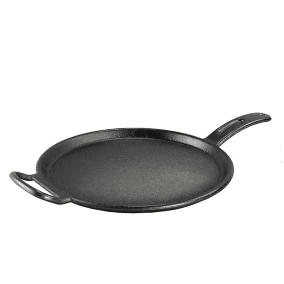 12 Inch Seasoned Cast Iron Griddle, Design-Forward Cookware,Black