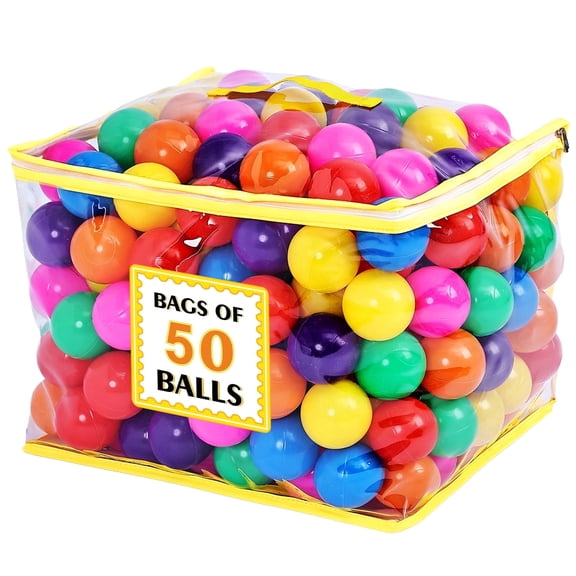 PigPigPen Ball Pit Play Balls, 50-Piece, Plastic, Crush-Resistant, BPA- and Phthalate-Free, Ages 3 years and up