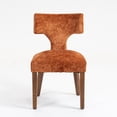 thumbnail image 6 of Mid Century Modern Dining Chairs Set of 2, Farmhouse Chenille Fabric Upholstered Accent Side Chair,Kitchen Chairs with Hardwood Frame, 6 of 11