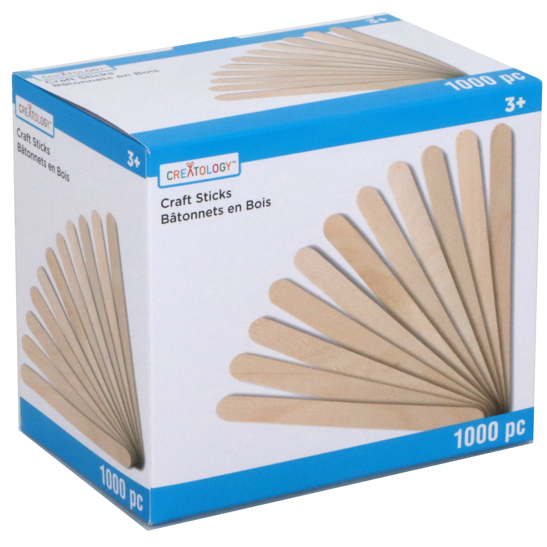 10 Packs: 1,000 ct. (10,000 total) 4.5" Wood Craft Sticks by Creatology