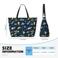 thumbnail image 4 of Naloa Funny Spaceships Large Capacity Beach Bag, Waterproof Sandproof Beach Swim Pool Bag Tote Bag for Women, 4 of 7