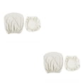 thumbnail image 1 of Toystoory Paquete de 2 fundas para sillas de oficina de tipo dividido, antipolvo, desmontables, lavables, universales, para decoración del blanco 2piezas, 1 of 6