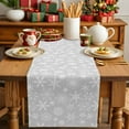 thumbnail image 2 of Christmas Winter Snowflakes Table Runner 13x90in Non-Slip Cotton Linen Table Runners, Gray and White Dresser Scarves TableRunner for Dinner Kitchen Dining Wedding Party, 2 of 9