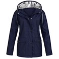 thumbnail image 2 of Veste de Pluie Imperméable Solide 2025 Plus Veste de Curling Imperméable Coupe-Vent à Capuche Vestes en Polyester pour Femmes Veste Extérieure Manteau pour Femmes, 2 of 5
