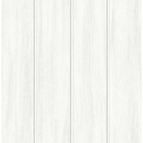 NextWall Faux Wood Panel Peel and Stick Wallpaper (Alabaster)