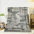 thumbnail image 4 of Soft Vintage Newspaper Print Flannel Throw Blanket - Cozy & Lightweight, Perfect for Couch, Bed, Office, and Living Room Decor - Versatile All-Season Gift for Family and Friends, 4 of 6